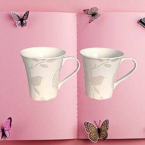 222 FIFTH Set of 2 eco songbird mugs